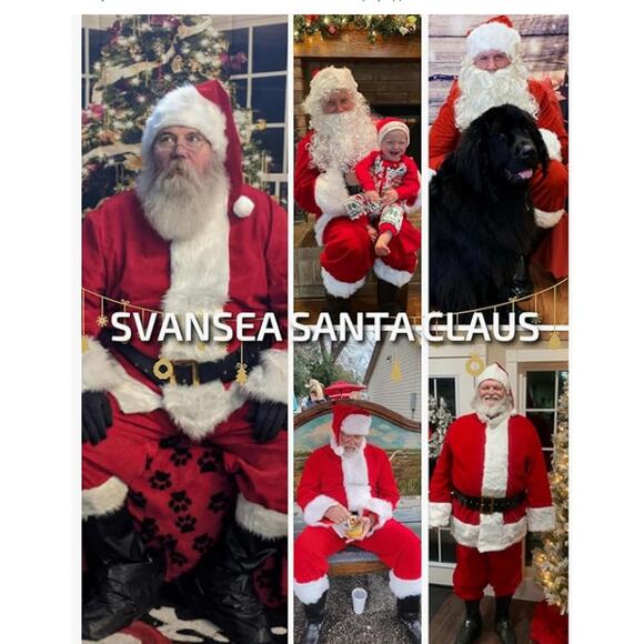 Men's Deluxe Santa Suit 11pc. Velvet Adult  LARGE - Picture 5 of 6